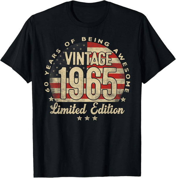 1965 Vintage Limited Edition USA Flag T-Shirt