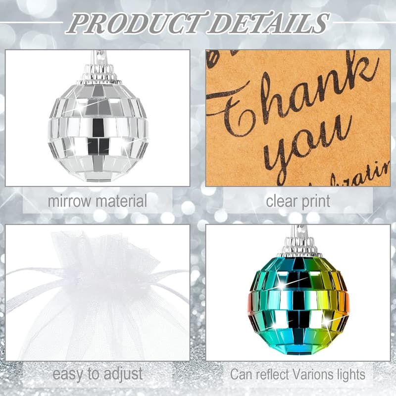Graduation Mini Disco Ball Keychain Party Favors (60 Set)