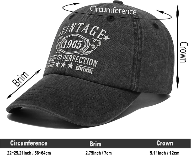 Personalized Vintage Hat for 30th-100th Birthday Gifts