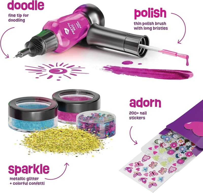 Birthday Nail Art Polish Kit for Girls Ages 7-12