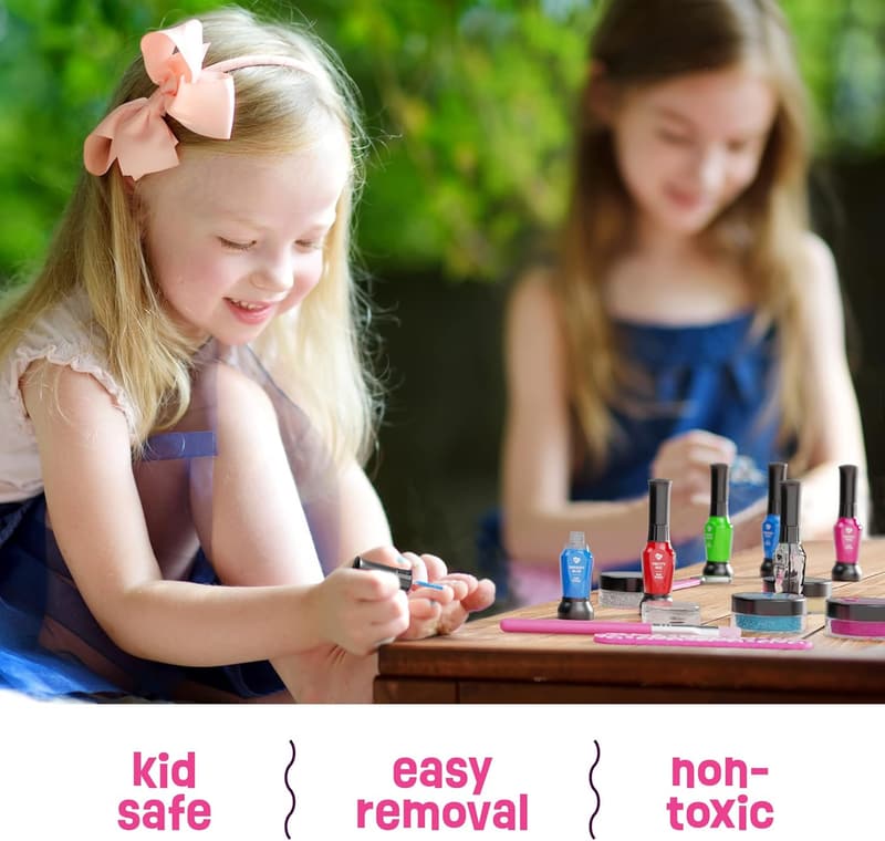 Birthday Nail Art Polish Kit for Girls Ages 7-12