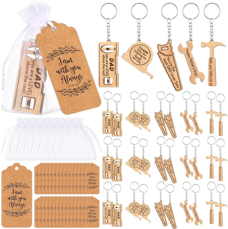 Father's Day Bulk Keychain Gift Set - Inspirational Keychains