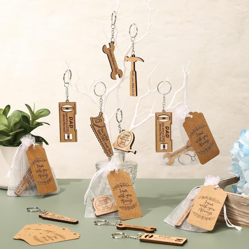 Father's Day Bulk Keychain Gift Set - Inspirational Keychains