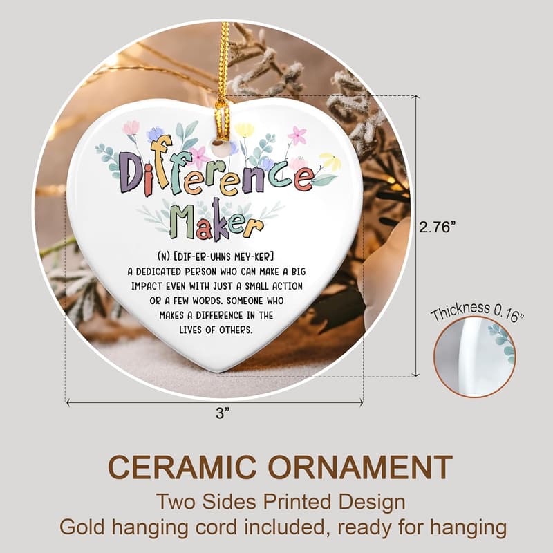 Thank You Ornaments - Appreciation Gift for Women & Men