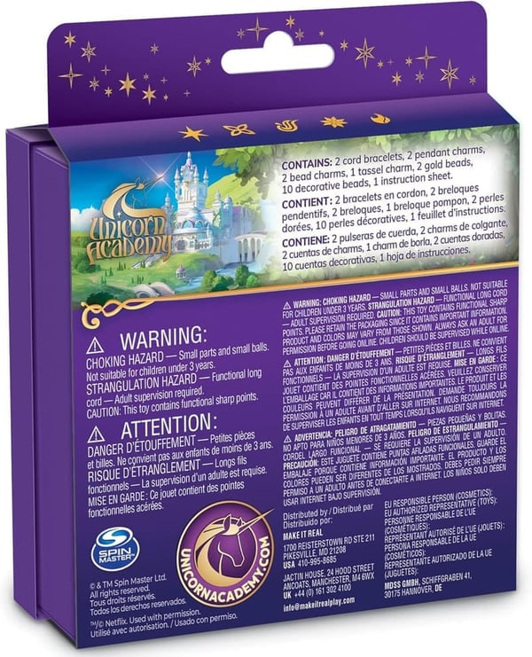 Unicorn Academy Enchanted Charms Bracelet Kit for Kids 8+