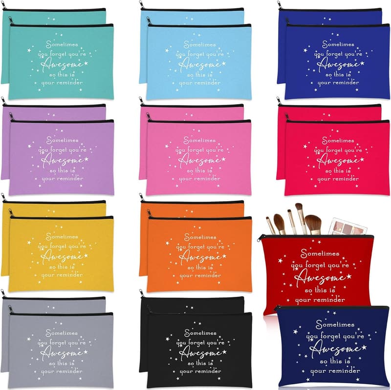 Inspirational Makeup Bags - 24 Pcs Motivational Gift for Nurses