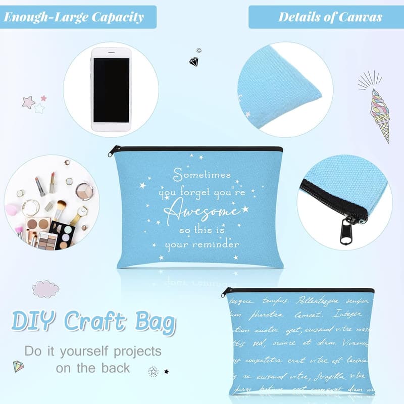 Inspirational Makeup Bags - 24 Pcs Motivational Gift for Nurses