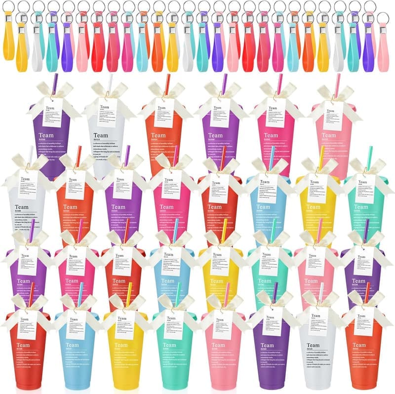 Team Employee Appreciation 24oz Tumbler Set with Keychain