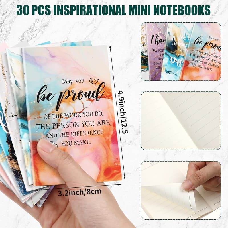 Inspirational Gift Set for Teachers - Notepads, Pens, Keychains
