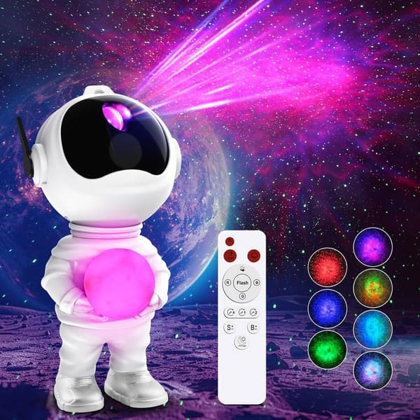 Astronaut Galaxy Projector with Remote & 33 LED Effects for Kids