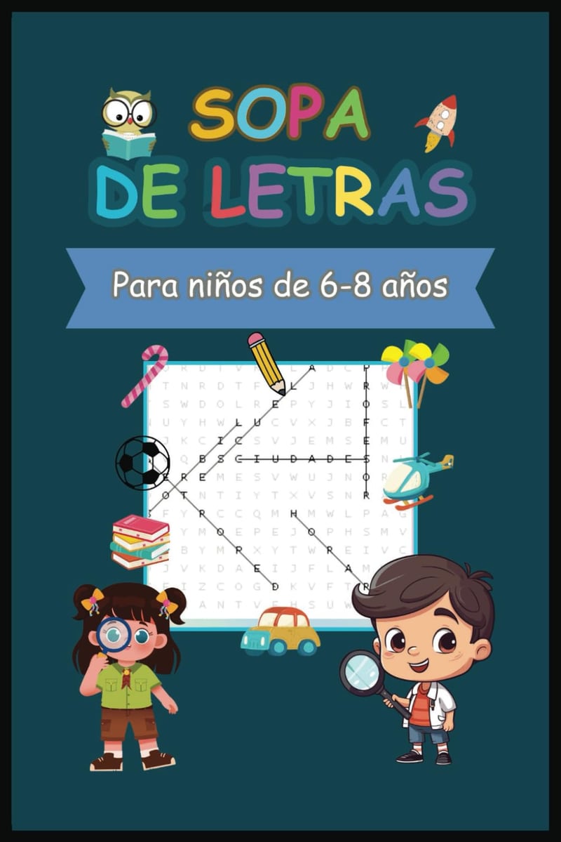 Word Search Puzzles for Kids 6-8 Years - Spanish Edition