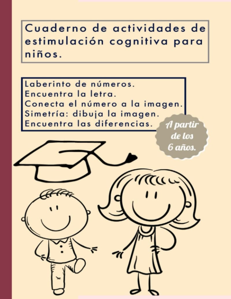 Cognitive Activity Workbook for Kids Age 6+: Number Maze & Find Differences