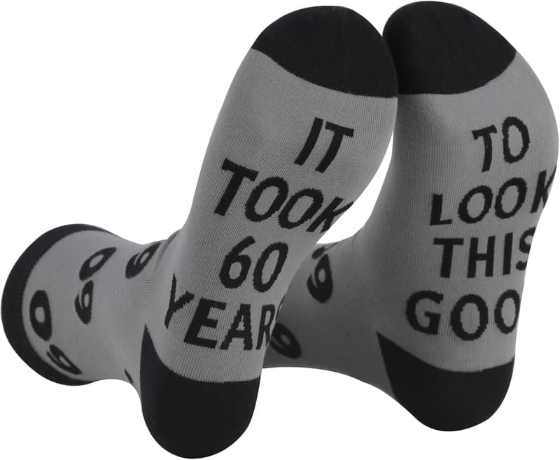 Milestone Birthday Socks for Men - Ages 30 to 90