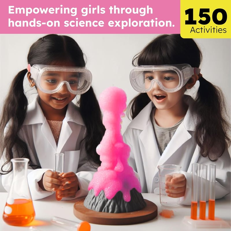 Girls Science Kit - 150+ Experiments for Ages 8-12 - Educational STEM Gift