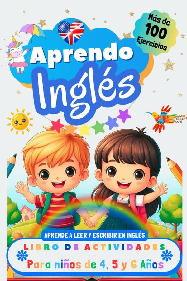 English Learning Workbook for Kids Ages 4-6: 100+ Activities