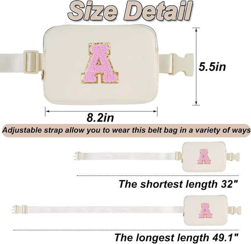 Cute Cream Fanny Pack for Girls' Birthdays or Graduation