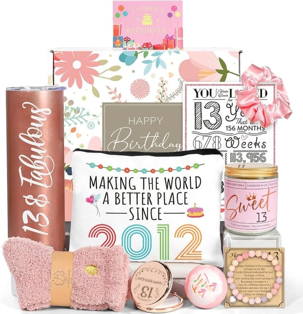 13th Birthday Gift Set for Girls - 10 Unique Items