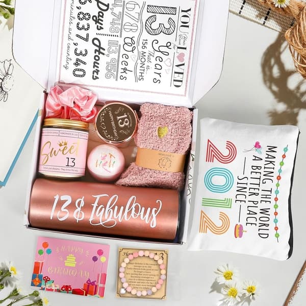 13th Birthday Gift Set for Girls - 10 Unique Items