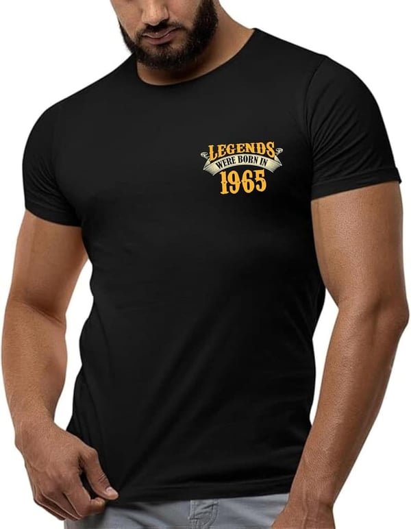 Legends Born in 1965 Vintage 60th Birthday Tee for Men