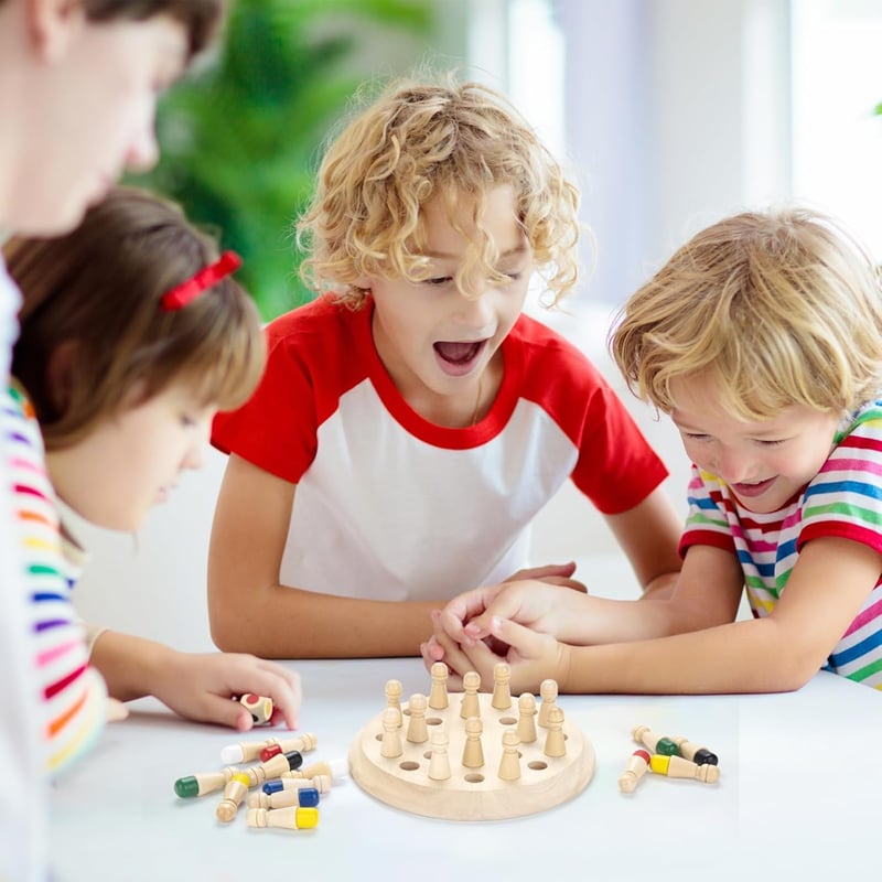 Montessori Memory Chess Game for Kids - Educational Birthday Gift