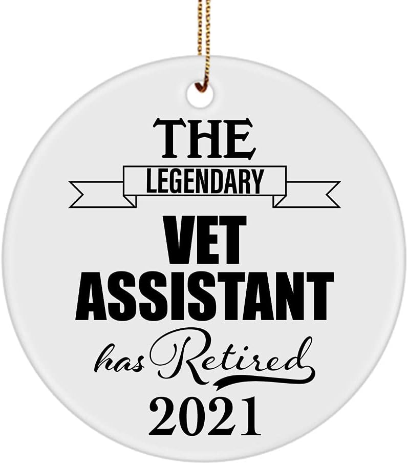 Retirement Ornament for Vet Assistants - 2021 Circle Gift