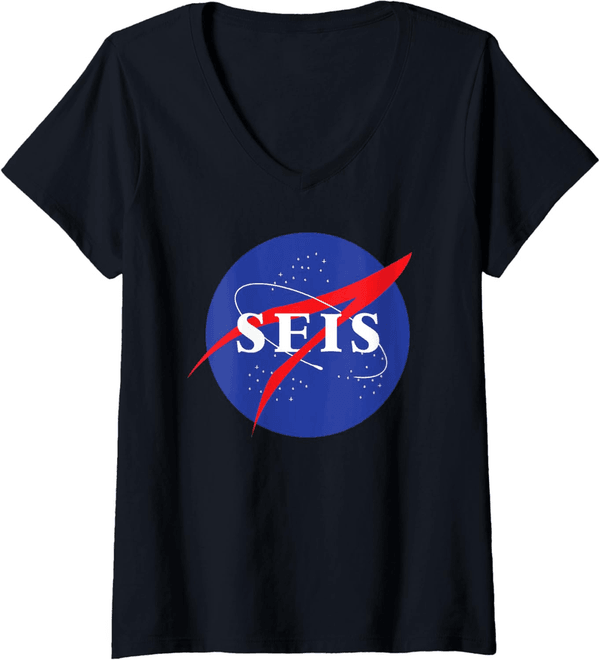 6th Birthday Gift for Kids - Astronaut V-Neck T-Shirt