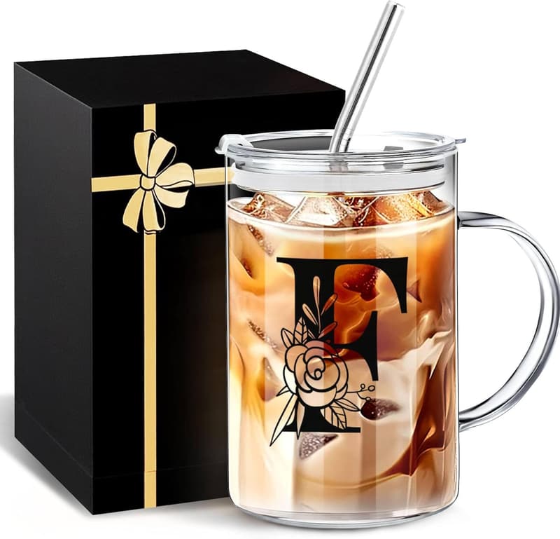 Valentine's Gift: Personalized Extra Large Glass Tumbler for Women