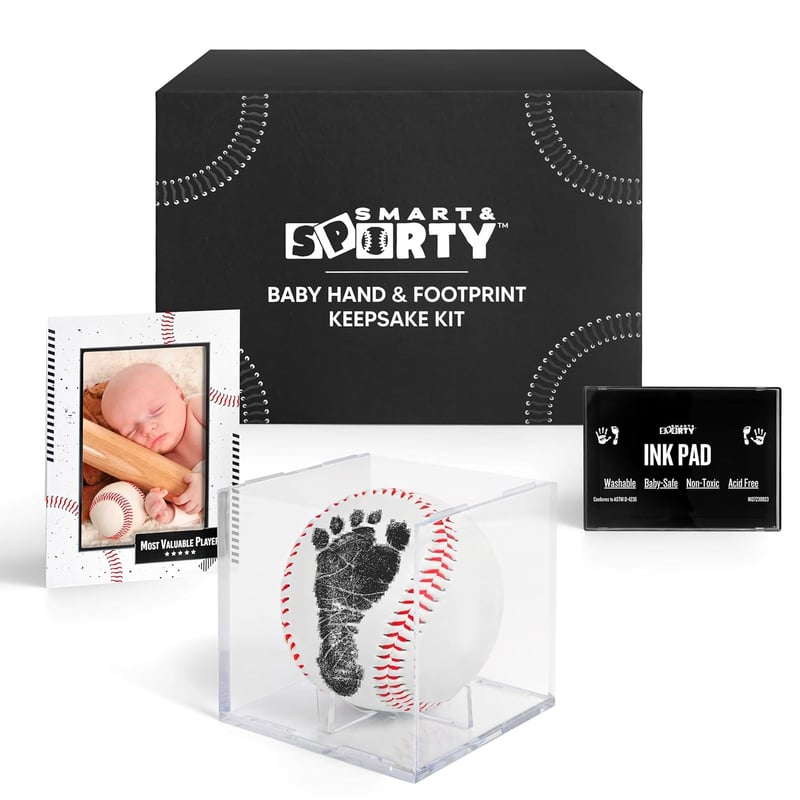 Baseball Handprint Kit - Unique Gift for New Dads and Baby Boys