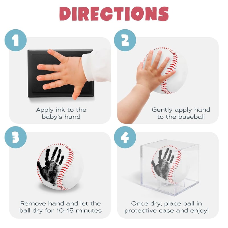 Baseball Handprint Kit - Unique Gift for New Dads and Baby Boys