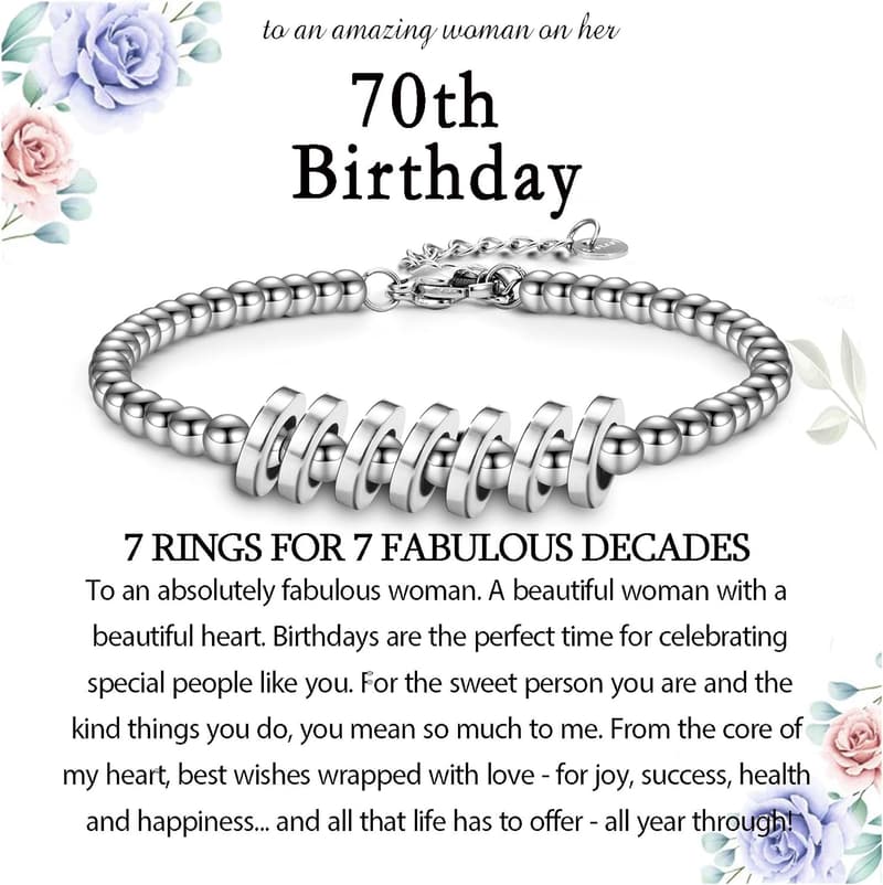 Milestone Birthday Bracelet Gift for Women