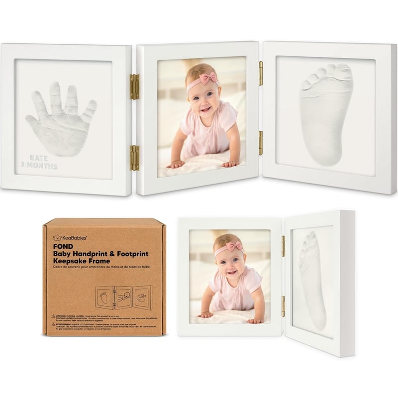 Newborn Footprint & Handprint Kit with Photo Frame - Baby Shower Gift