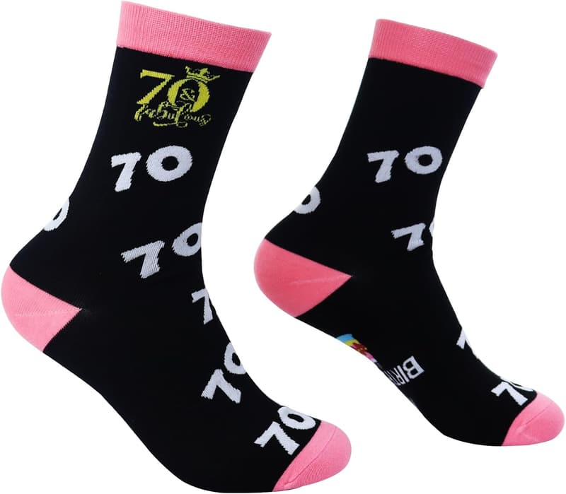 Birthday Socks for Women, Age 30-90, Fun Novelty Gift