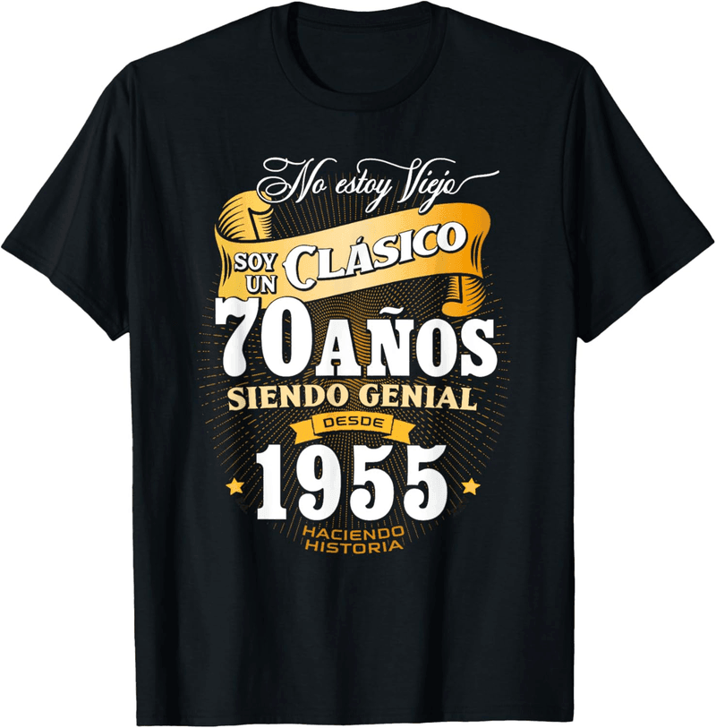 70th Birthday T-Shirt for Men in Spanish