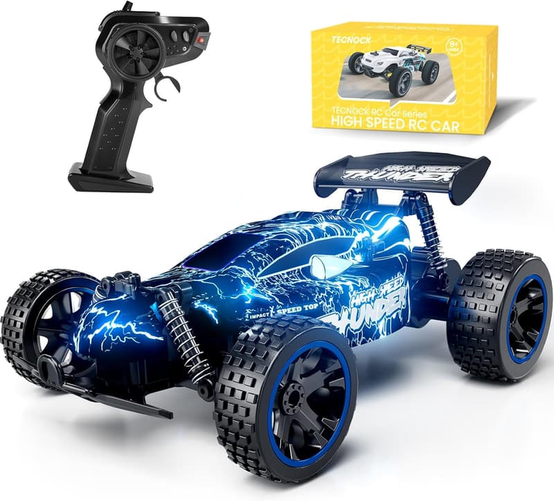 Remote Control Car with LED Lights - All-Terrain 1:18 Scale Truck