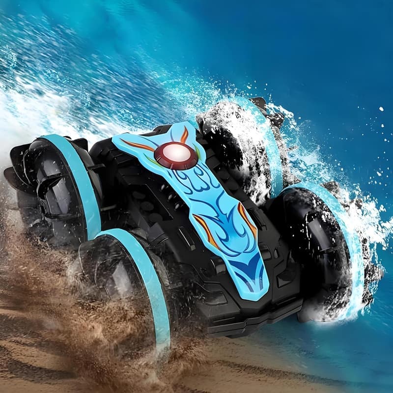 All-Terrain Amphibious RC Stunt Car for Kids 6-12