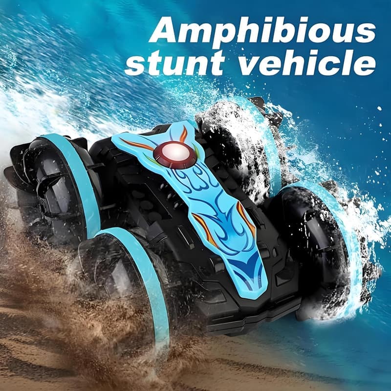All-Terrain Amphibious RC Stunt Car for Kids 6-12