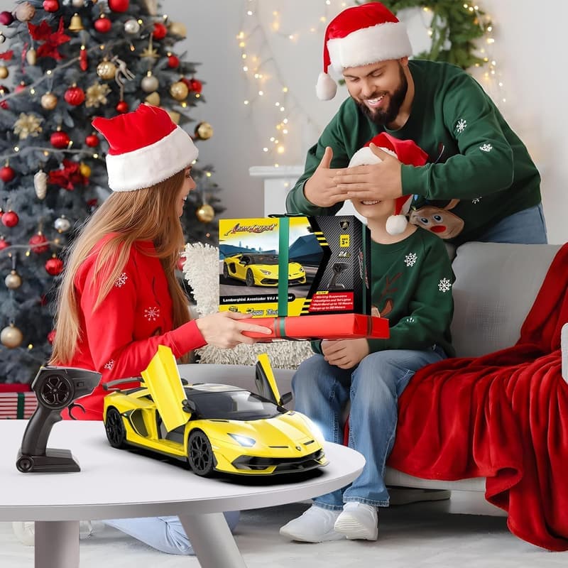 Lamborghini 1:14 Remote Control Car - Yellow Birthday Gift for Kids