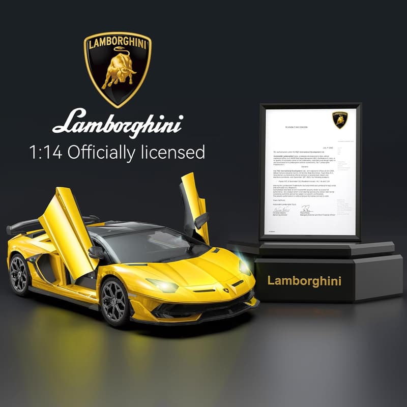 Lamborghini 1:14 Remote Control Car - Yellow Birthday Gift for Kids