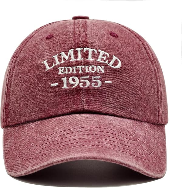 70th Birthday Adjustable Embroidered Baseball Caps
