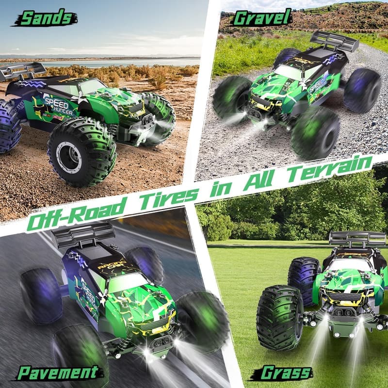 All-Terrain RC Monster Truck with Rechargeable Batteries for Kids