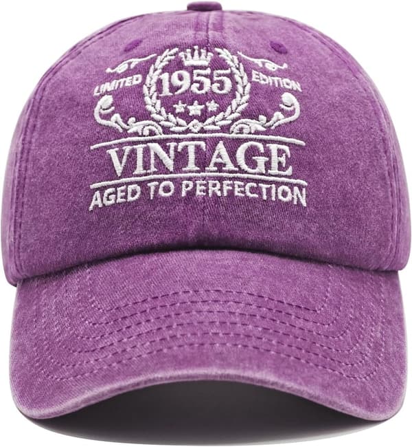 70th Birthday Embroidered Adjustable Baseball Cap