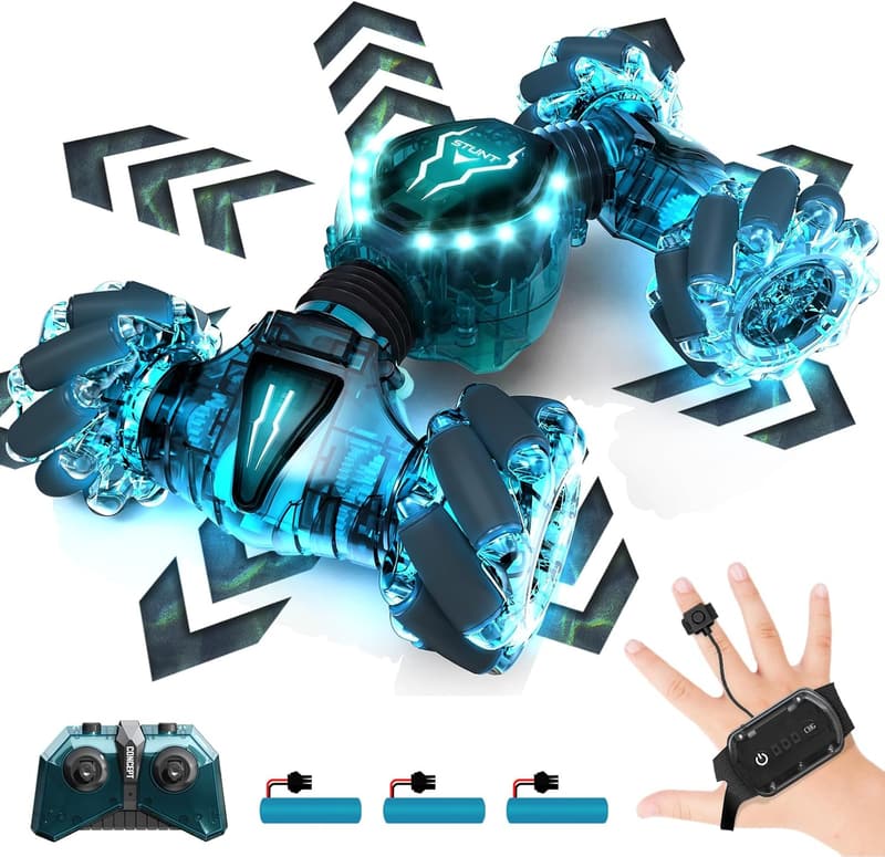 Gesture-Controlled 4WD RC Stunt Car for Kids - 360° Rotation