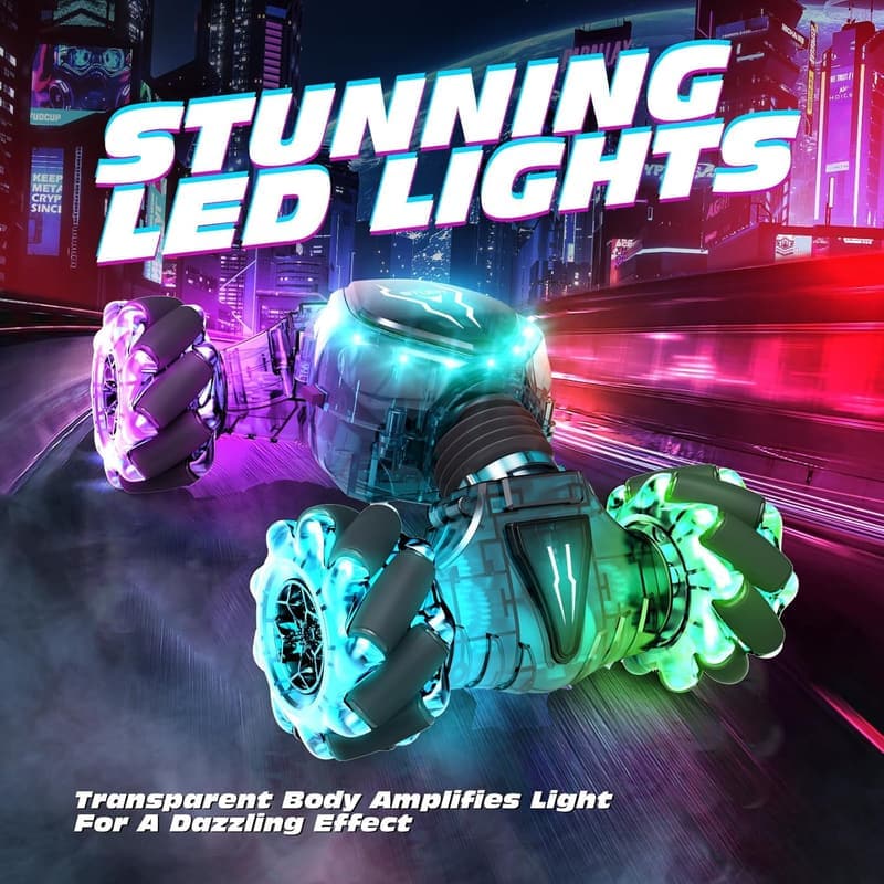 Gesture-Controlled 4WD RC Stunt Car for Kids - 360° Rotation