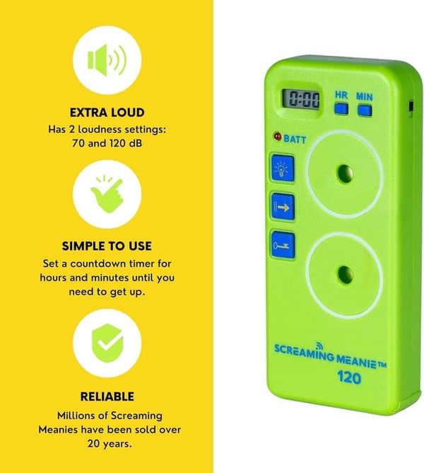 Screaming Meanie TZ-120 Loud Alarm Timer for Heavy Sleepers