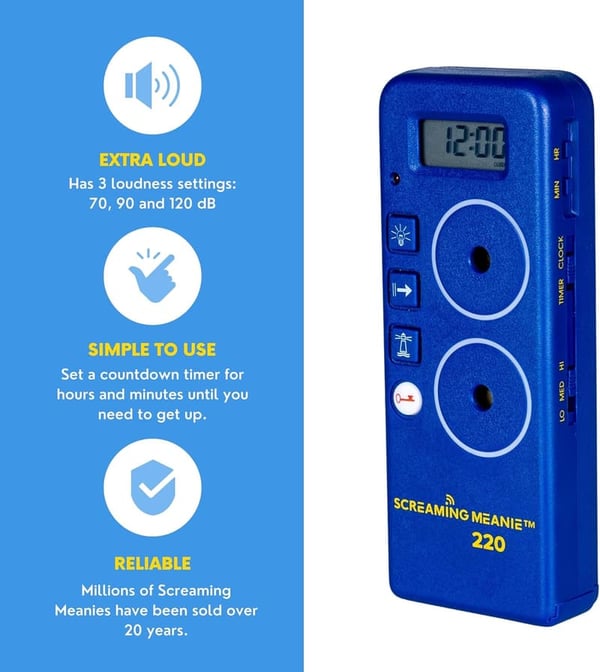Extremely Loud Alarm Clock for Heavy Sleepers - Blue