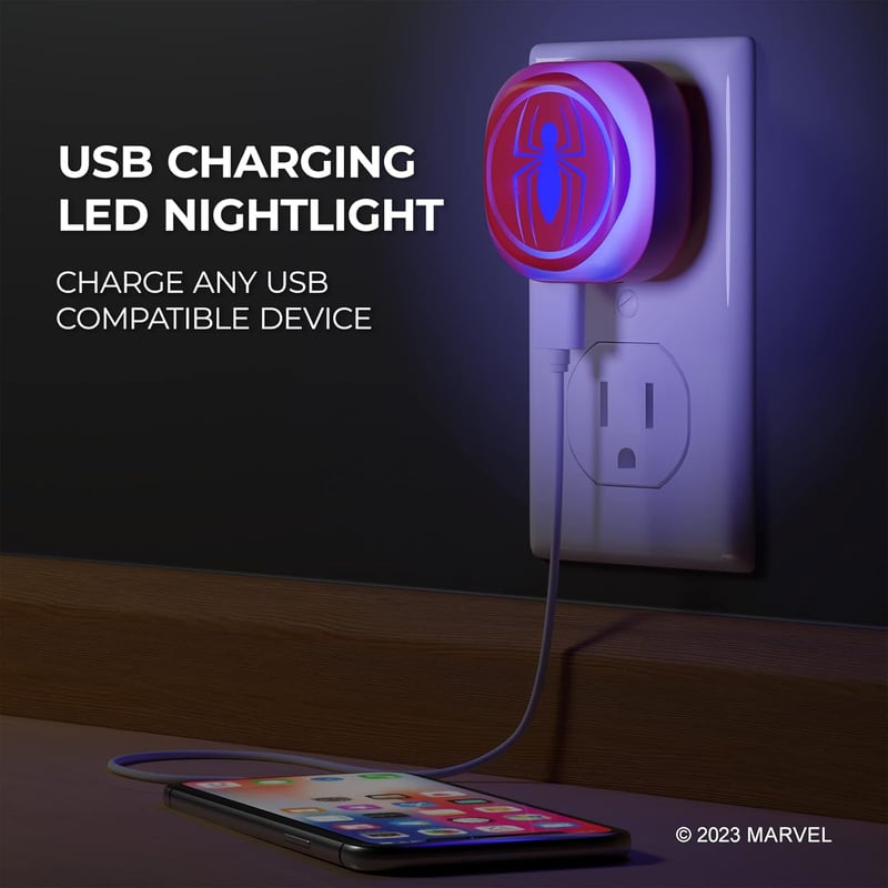 Marvel Spider-Man Touch LED Night Light with USB Charging