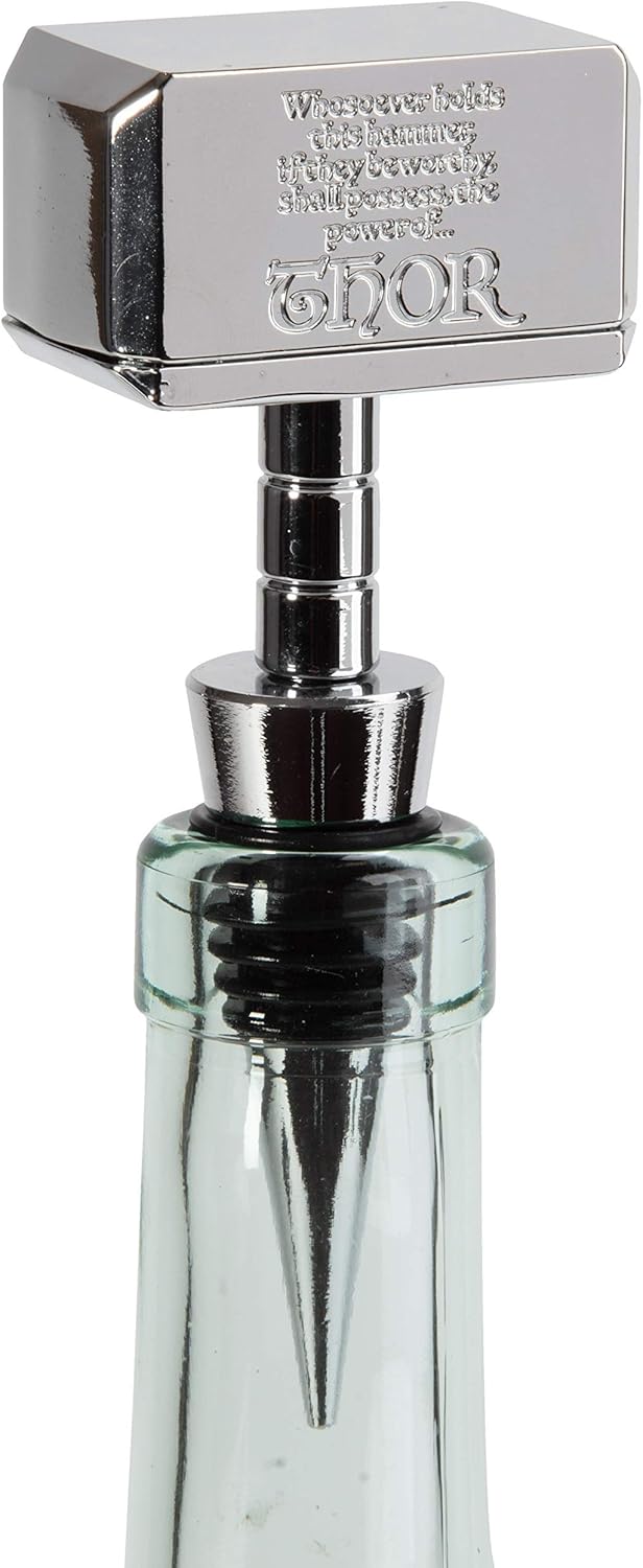 Thor Mjolnir Hammer Wine Bottle Stopper - Official Bar Gift for Adults
