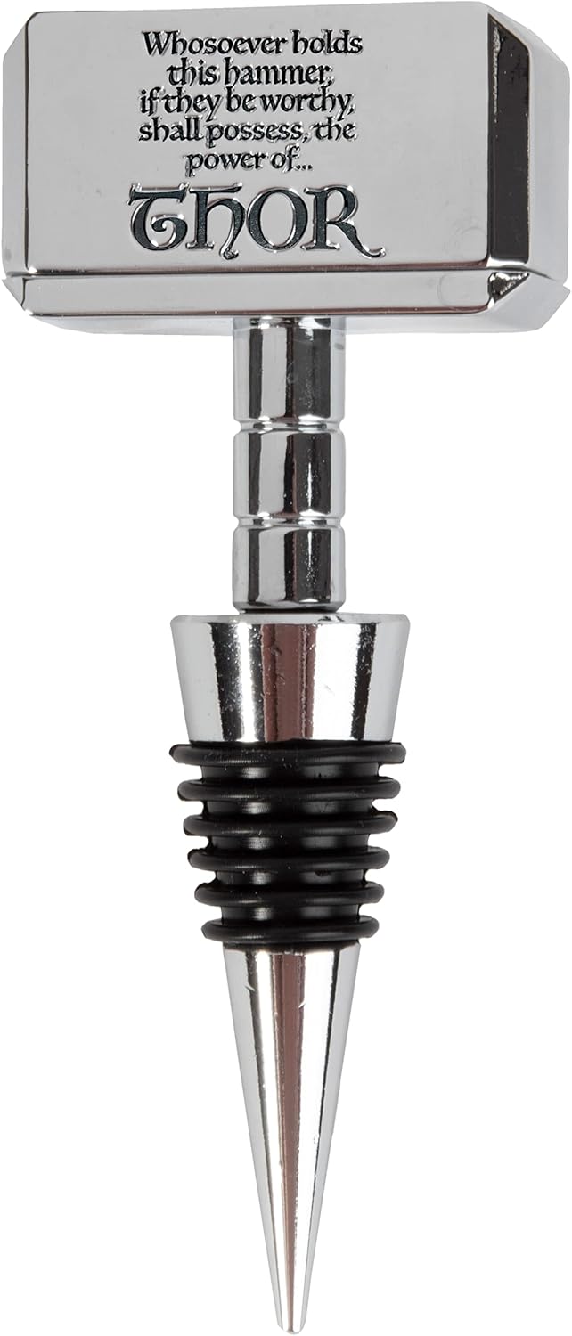 Thor Mjolnir Hammer Wine Bottle Stopper - Official Bar Gift for Adults
