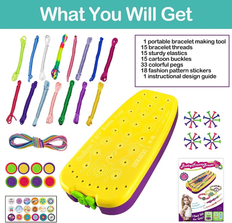 Friendship Bracelet Making Kit for Girls, Aged 7-12