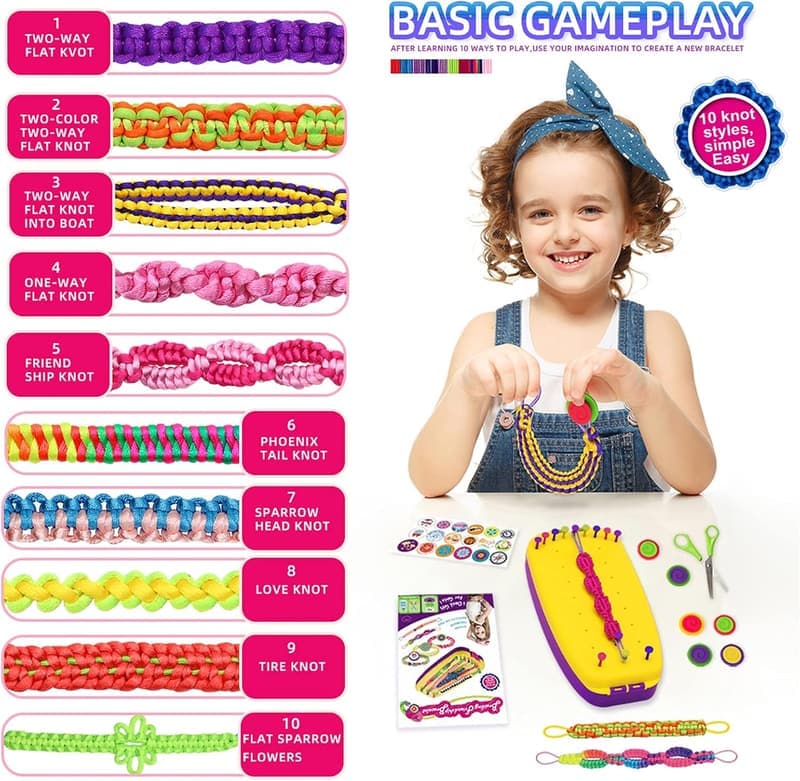 Friendship Bracelet Making Kit for Girls, Aged 7-12